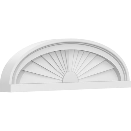 Ekena Millwork Elliptical Sunburst Architectural Grade PVC Pediment, 24"W x 7"H x 2"P PEDPS024X070ELL01